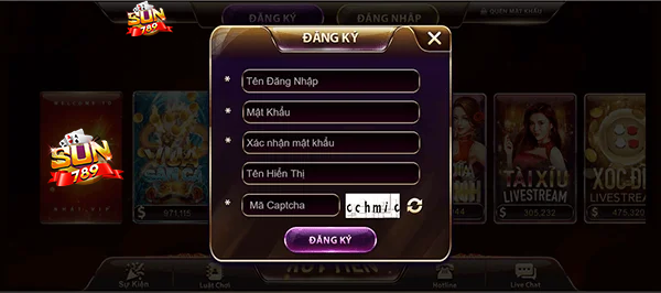Hướng dẫn đăng ký Sun789 cơ bản