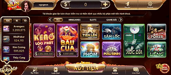 Kho game Sun789 chất lượng cao
